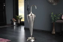 Riess-Ambiente Dekoration > Eleganter Schirmständer UMBRELLA 91cm silber Aluminium für 6 Schirme