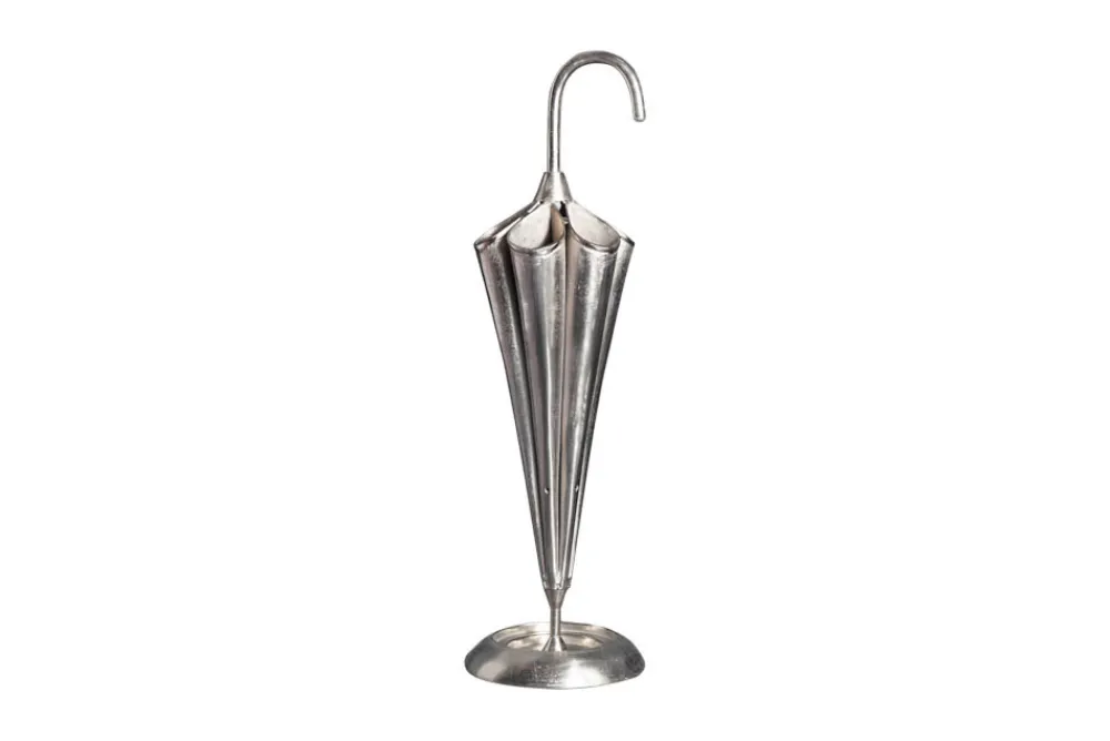Riess-Ambiente Dekoration > Eleganter Schirmständer UMBRELLA 91cm silber Aluminium für 6 Schirme