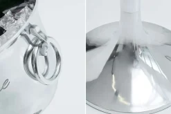 Riess-Ambiente Dekoration > Eleganter Sektkühler CHAMPAGNE 75cm silber poliert Flaschenkühler