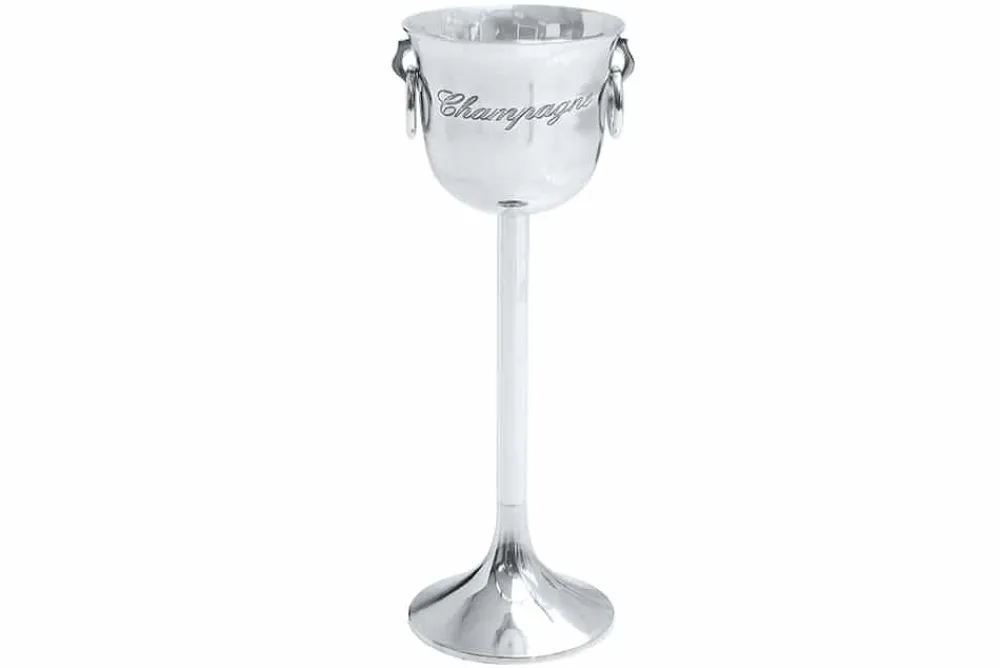 Riess-Ambiente Dekoration > Eleganter Sektkühler CHAMPAGNE 75cm silber poliert Flaschenkühler