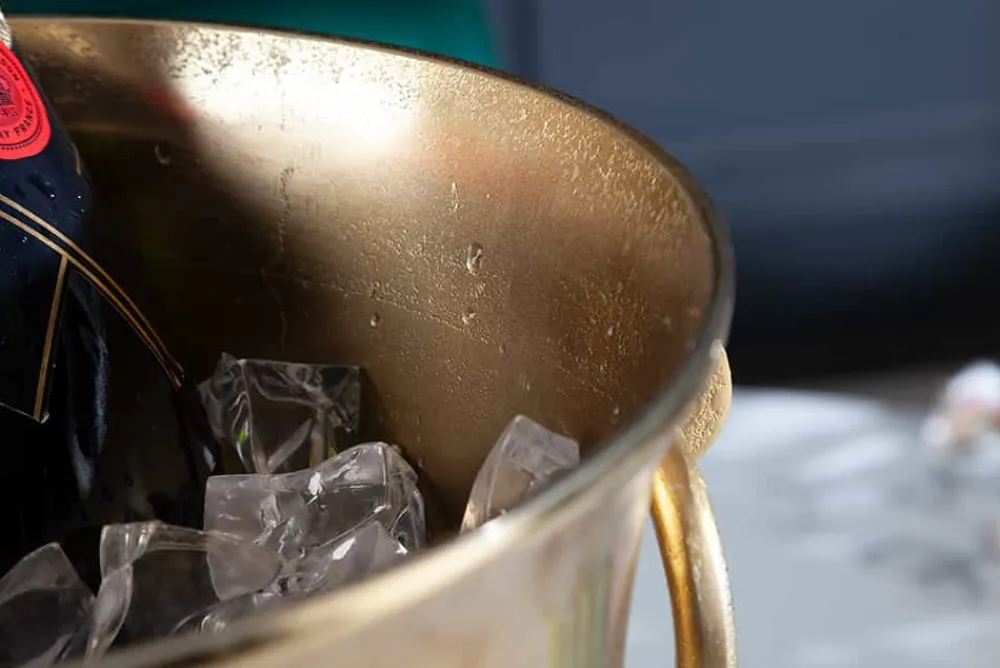 Riess-Ambiente Dekoration|Goldene Möbel > Eleganter Sektkühler CHAMPAGNE 40cm gold Flaschenkühler