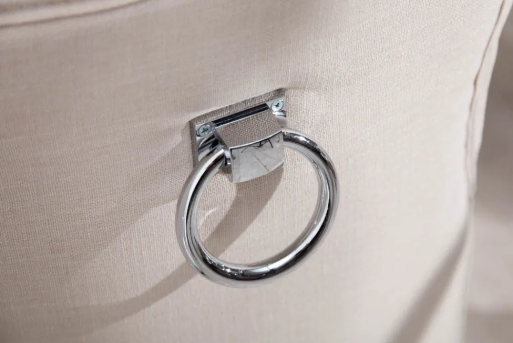 Riess-Ambiente Stühle > Eleganter Stuhl CASTLE beige Leinenstoff Landhausstil mit Komfortgriff