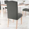 Riess-Ambiente Stühle > Eleganter Stuhl CASTLE grau mit Chesterfield Steppung im Landhausstil