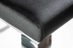 Riess-Ambiente Stühle|Samt Möbel > Eleganter Stuhl MODERN BAROCK schwarz Samt Stuhlbeine aus Edelstahl