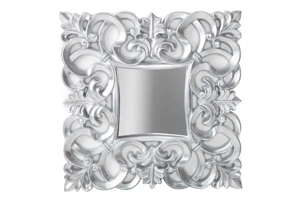 Riess-Ambiente Spiegel > Eleganter Wandspiegel VENICE 75x75cm silber antik Barockstil