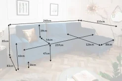 Riess-Ambiente Samt Möbel|Ecksofa ><noscript><img width=