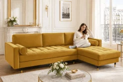Riess-Ambiente Samt Möbel|Ecksofa ><noscript><img width=