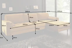 Riess-Ambiente Samt Möbel|Ecksofa ><noscript><img width=