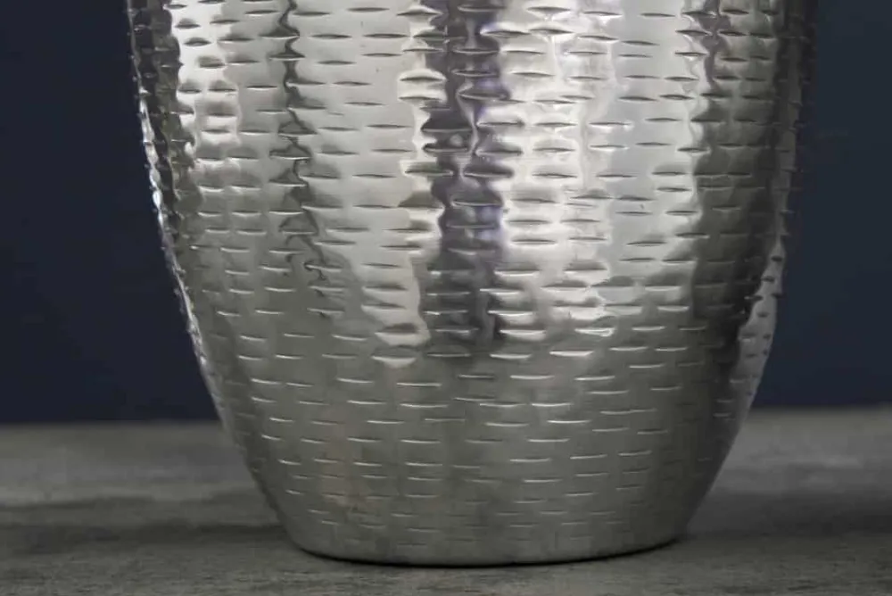Riess-Ambiente Dekoration|Vasen > Elegantes Vasen 2er Set ORIENTAL 32cm silber im Rice Hammerschlag Design