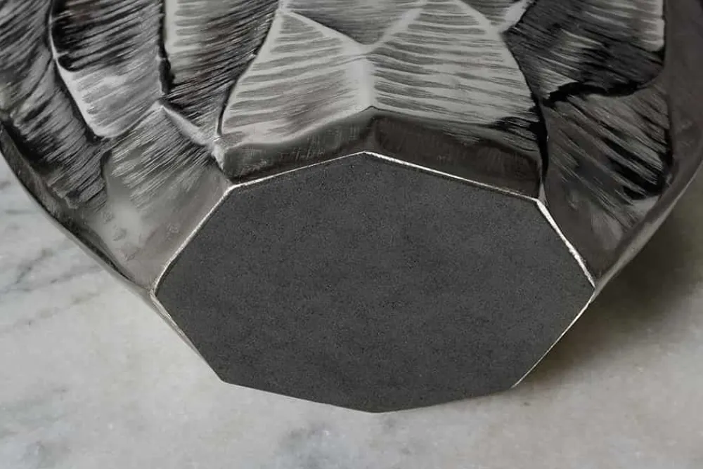 Riess-Ambiente Dekoration|Vasen > Elegante Vase ORGANIC ORIENT 44cm silber Hammerschlag Design