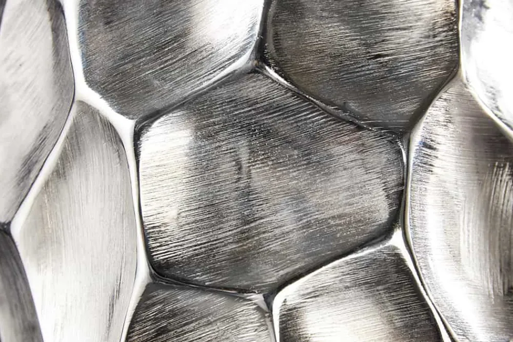 Riess-Ambiente Dekoration|Vasen > Elegante Vase ORGANIC ORIENT 45cm silber Hammerschlag Design