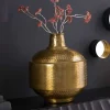 Riess-Ambiente Dekoration|Vasen > Elegante Vase ORIENT 35cm gold Hammerschlag Design