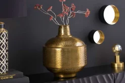 Riess-Ambiente Dekoration|Vasen > Elegante Vase ORIENT 35cm gold Hammerschlag Design