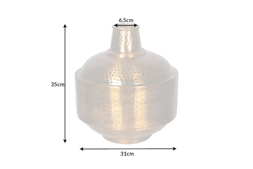 Riess-Ambiente Dekoration|Vasen > Elegante Vase ORIENT 35cm gold Hammerschlag Design