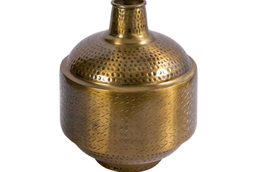 Riess-Ambiente Dekoration|Vasen > Elegante Vase ORIENT 35cm gold Hammerschlag Design