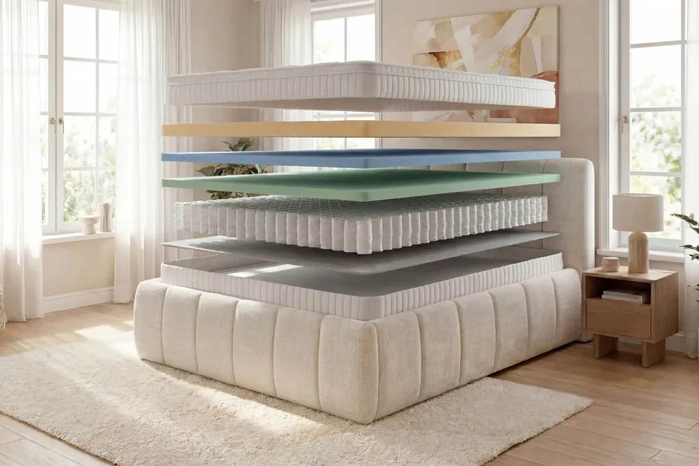 Riess-Ambiente Polsterbetten|Matratzen & Topper > Ergonomische Boxspringmatratze CLOUD FLEX 160x200cm Tonnentaschenfederkern 7-Zonen