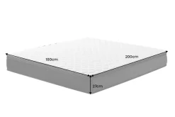 Riess-Ambiente Matratzen & Topper > Ergonomische Matratze CLOUD FLEX 180x200cm dunkelgrau Tonnentaschenfederkern 9-Zonen