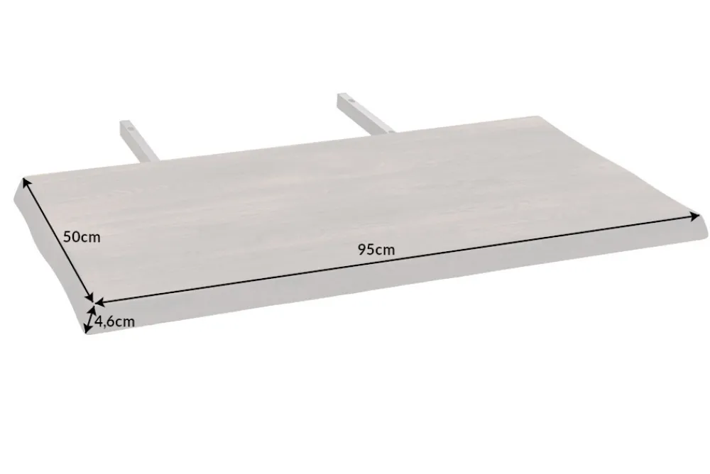 Riess-Ambiente Mehr...|Massivholzesstische > 2er Set Ansteckplatten WILD OAK 50cm smoke finish Wildeiche Verlängerung Baumkante