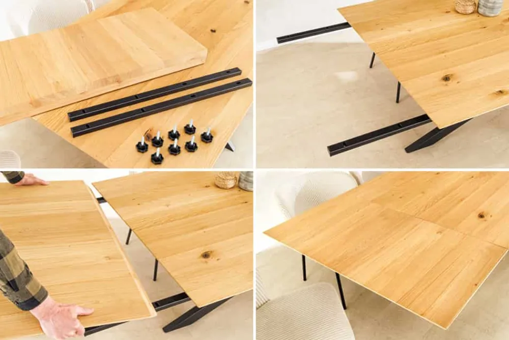 Riess-Ambiente Esstische|Mehr... > 2er Set Ansteckplatten WILD OAK 50cm natur Wildeiche Verlängerung Schweizer Kante