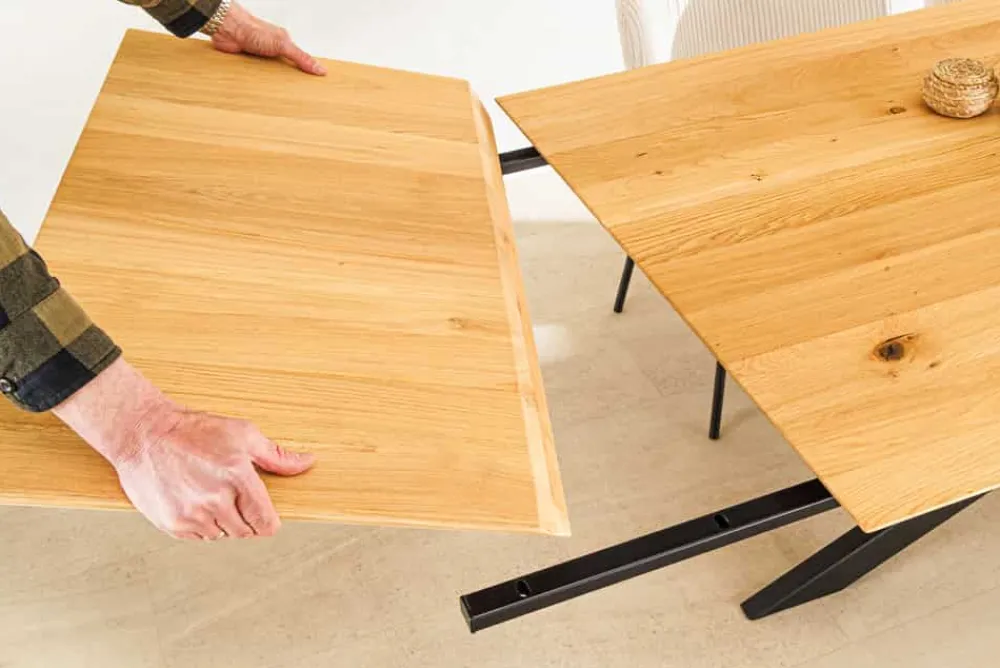 Riess-Ambiente Esstische|Mehr... > 2er Set Ansteckplatten WILD OAK 50cm natur Wildeiche Verlängerung Schweizer Kante