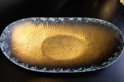 Riess-Ambiente Goldene Möbel|Schalen > 2er Set Deko Schalen ORIENT 45cm gold Hammerschlag Design mit Patina