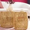 Riess-Ambiente Beistelltische|Goldene Möbel > 2er Set Filigraner Design Couchtisch ABSTRACT LEAF gold Handarbeit Metall rund