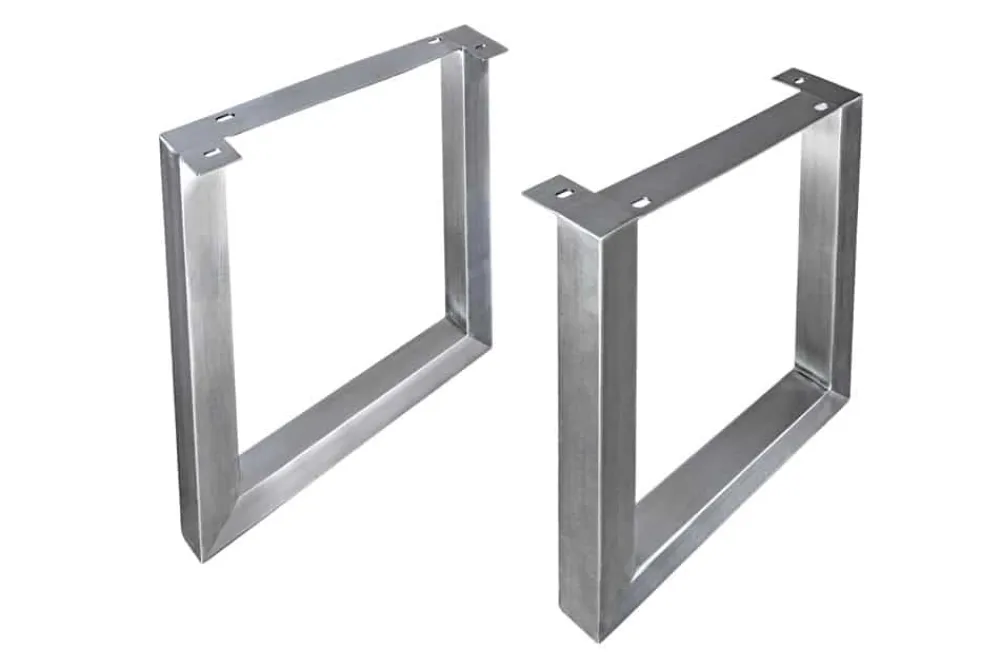 Riess-Ambiente Industrial Loft|Esstische > 2er Set Tischgestell U-FRAME 70cm Edelstahl gebürstet matt Tischbeine Kufe Esstisch