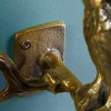Riess-Ambiente Goldene Möbel|Garderoben > 2er Set Wandgarderobe WILDLIFE BIRDS 45cm gold Metall Hammerschlag Design handmade