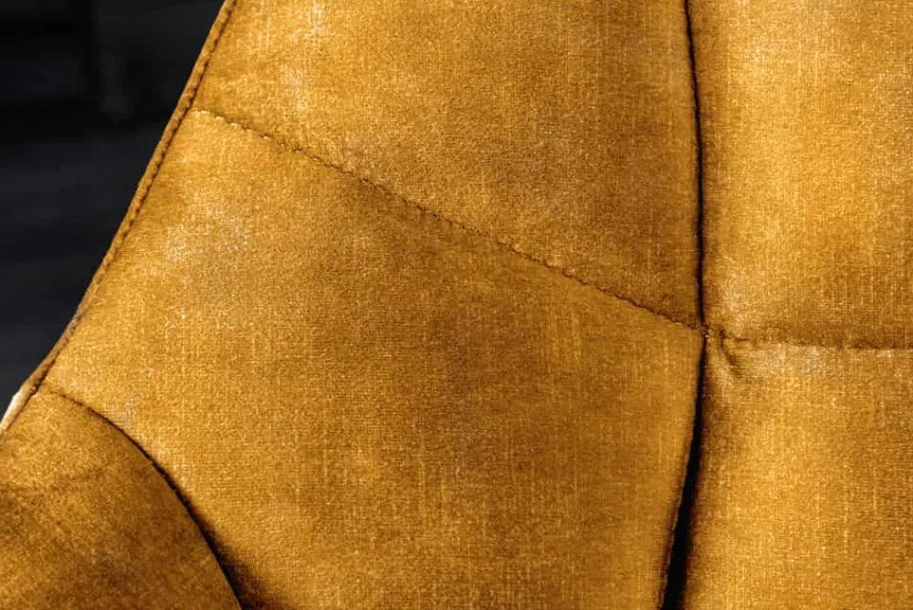Riess-Ambiente Sitzbänke|Samt Möbel > Esszimmer Sitzbank PAPILLON 165cm senfgelb Samt mit Lehnen schwarzes Metallgestell