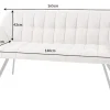 Riess-Ambiente Industrial Loft|Skandinavisch > Esszimmer Sitzbank PAPILLON 165cm champagner beige mit Lehnen schwarzes Metallgestell