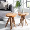 Riess-Ambiente Beistelltische|Mehr... > Exklusiver Beistelltisch ROOT 30cm natur Teak Massivholz Hocker Wurzelholz rund