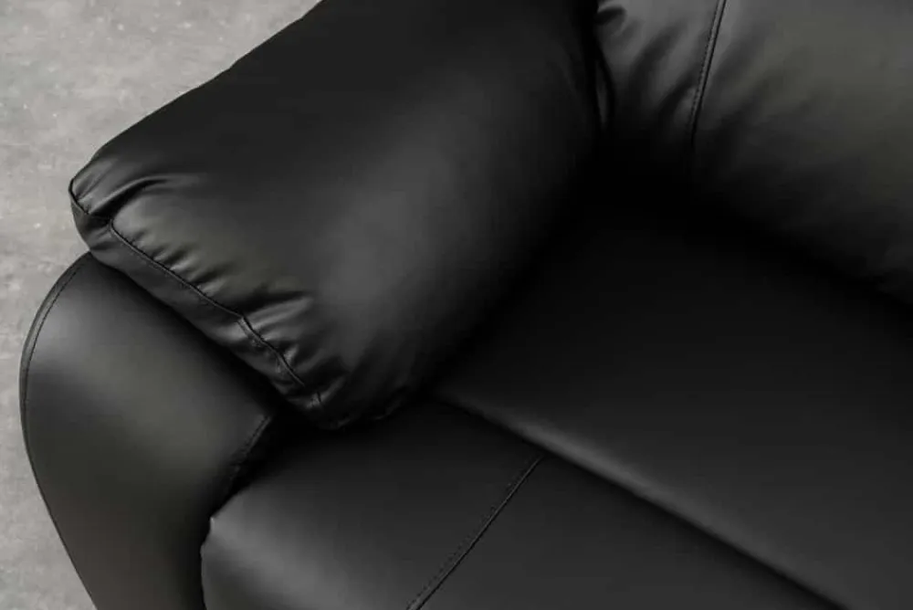 Riess-Ambiente 2-Sitzer Sofa|Sessel > Exklusiver 2er Kinosessel HOLLYWOOD 190cm schwarz mit Liegefunktion und Getränkehalter