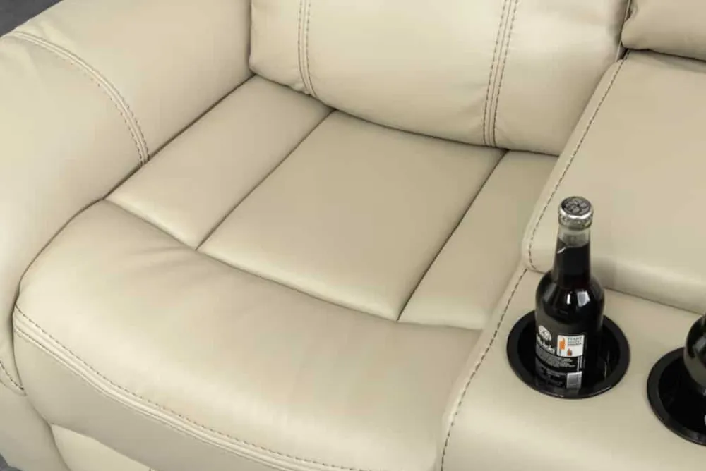 Riess-Ambiente Sessel > Exklusiver 5er Kinosessel HOLLYWOOD beige Ecksofa Getränkehalter Stauraum