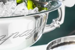 Riess-Ambiente Dekoration > Exklusiver Sektkühler CHAMPAGNE 65cm silber poliert Flaschenkühler