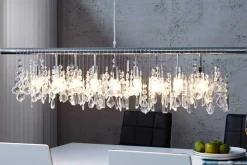Riess-Ambiente Hängelampen > Extravagante Hängelampe DIAMONDS XL 120cm Kristall Lampe mit 9 Leuchten