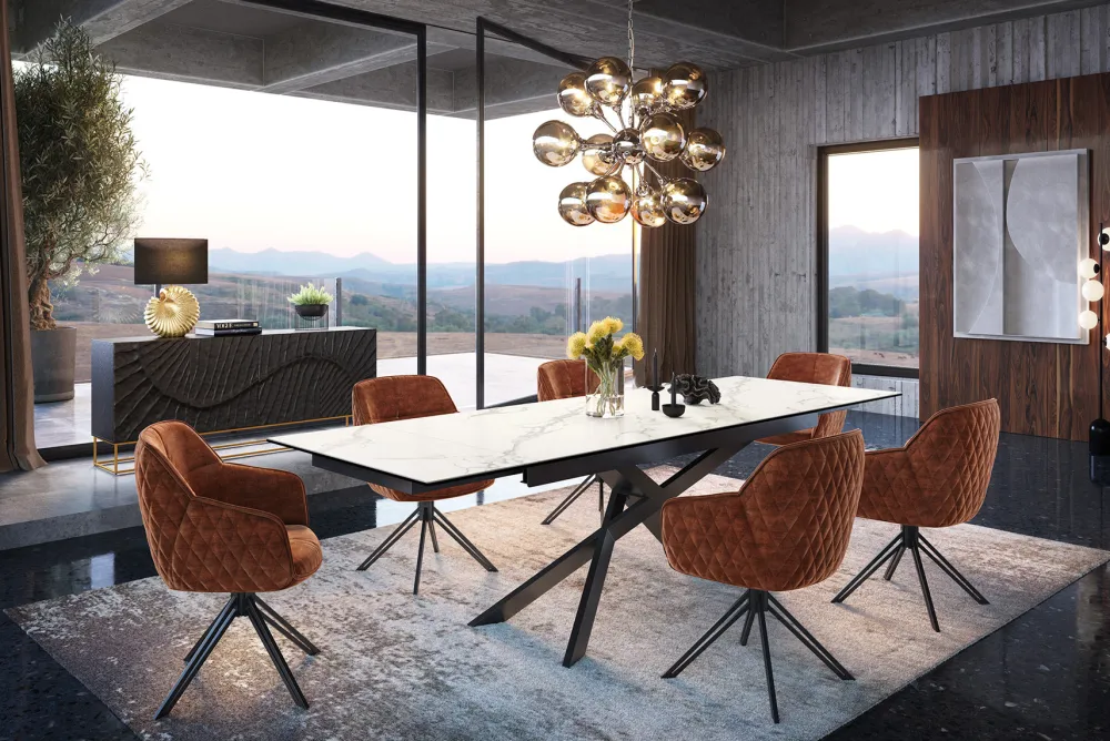 Riess-Ambiente Hängelampen > Extravagante Hängeleuchte GALAXY 72cm silber Hängelampe Modern Design