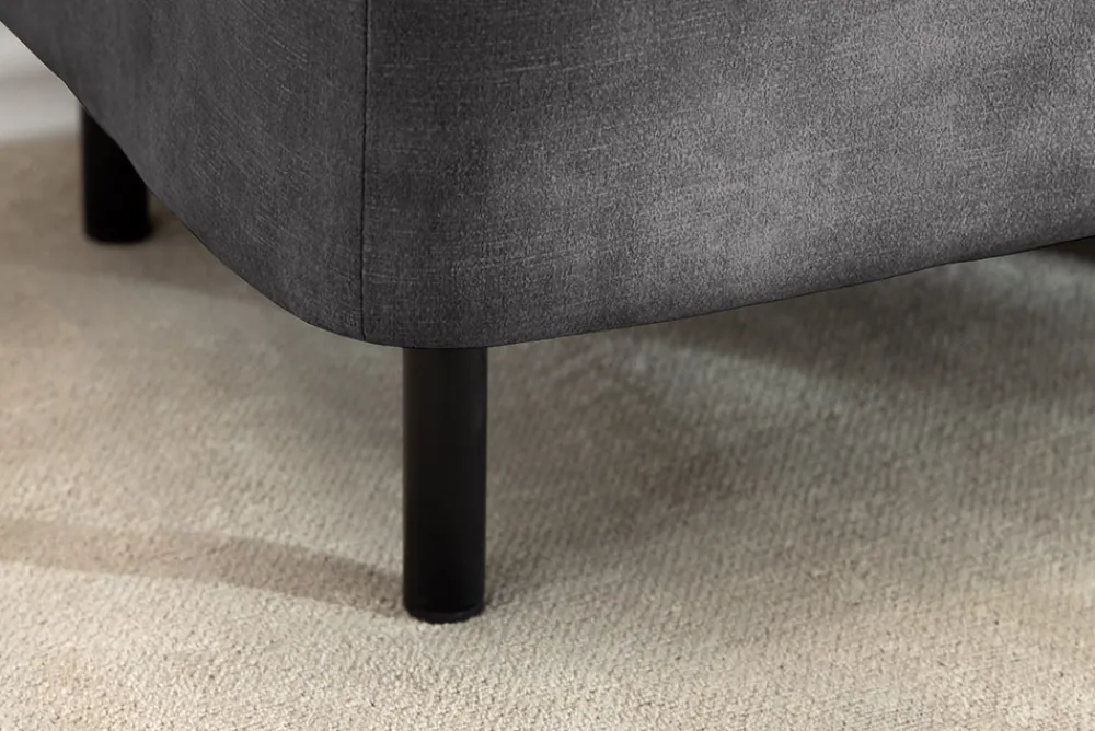 Riess-Ambiente Sitzbänke|Samt Möbel > Extravagante Polsterbank EN VOGUE 120cm grau Samt mit Stauraum schwarze Metallbeine
