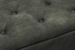 Riess-Ambiente Sitzbänke|Samt Möbel > Extravagante Polsterbank EN VOGUE 120cm grün Samt mit Stauraum schwarze Metallbeine