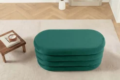 Riess-Ambiente Sitzbänke|Samt Möbel > Extravagante Polsterbank VOGUE 85cm grün Samt Sitzbank mit Stauraum