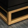 Riess-Ambiente Mehr...|Massivholzschränke > Extravaganter Barschrank ANGEL 140cm schwarz Mangoholz mit goldenen Flügeln