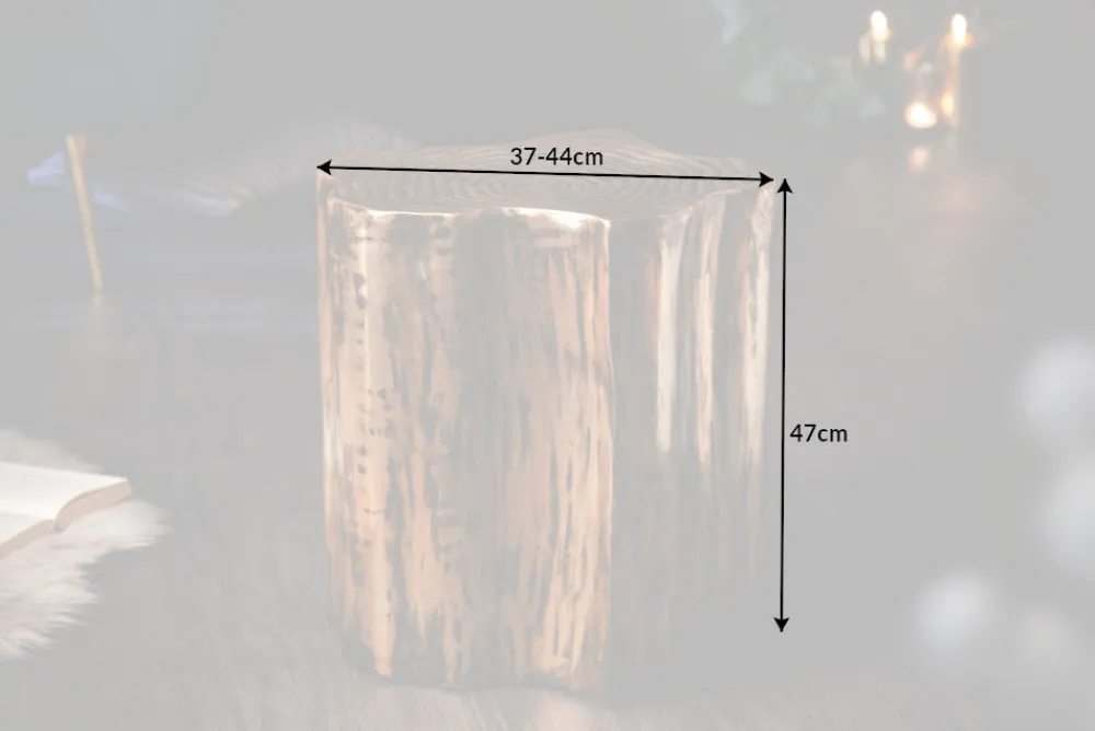 Riess-Ambiente Beistelltische|Goldene Möbel > Extravaganter Beistelltisch ORGANIC ORIENT 45cm gold Metall Baumstamm Design