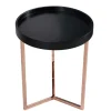 Riess-Ambiente Beistelltische|Retro Möbel > Extravaganter Beistelltisch MODULAR 40cm matt schwarz kupfer rund inkl. Tablett