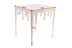 Riess-Ambiente Goldene Möbel|Couchtische & Truhen > Extravaganter Couchtisch LIQUID LINE L 46cm gold Tropfen-Design