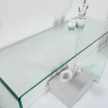 Riess-Ambiente Konsolentische|Bürotische > Extravaganter Glas Konsolentisch FANTOME 100cm transparent Schreibtisch Ganzglastisch