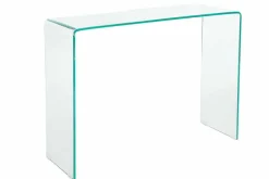 Riess-Ambiente Konsolentische|Bürotische > Extravaganter Glas Konsolentisch FANTOME 100cm transparent Schreibtisch Ganzglastisch