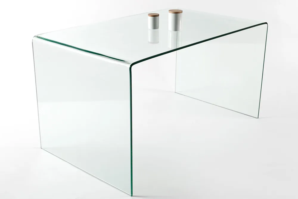 Riess-Ambiente Bürotische > Extravaganter Glas Schreibtisch FANTOME 120cm transparent Esstisch Ganzglastisch