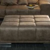 Riess-Ambiente Polsterhocker|Sitzhocker > Extravaganter Hocker ELEGANCIA 110cm taupe mit Ziersteppung