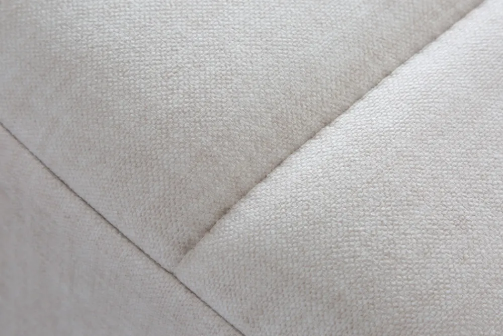 Riess-Ambiente Polsterhocker|Sitzhocker > Extravaganter Hocker ELEGANCIA 110cm champagner beige Vogue Velours Samt Ziersteppung