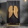 Riess-Ambiente Mehr...|Goldene Möbel > Extravagantes Highboard ANGEL 140cm schwarz Mangoholz mit goldenen Flügeln