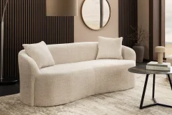 Riess-Ambiente 2-Sitzer Sofa > Extravagantes Sofa ELEMENTAL 180cm champagner beige Feinstrick Bouclé 2-Sitzer